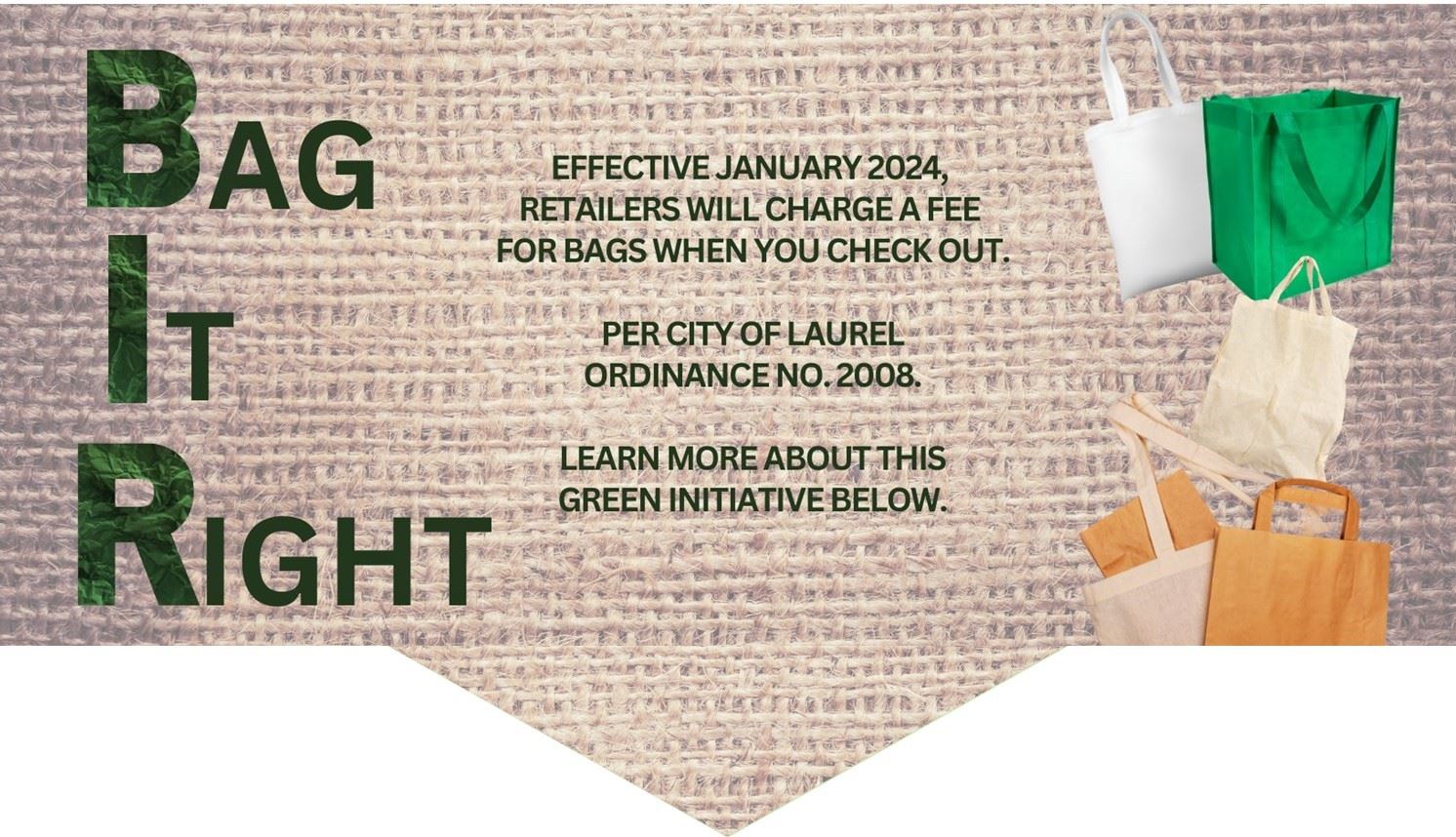 Picture of Reusable Bags with Burlap Background