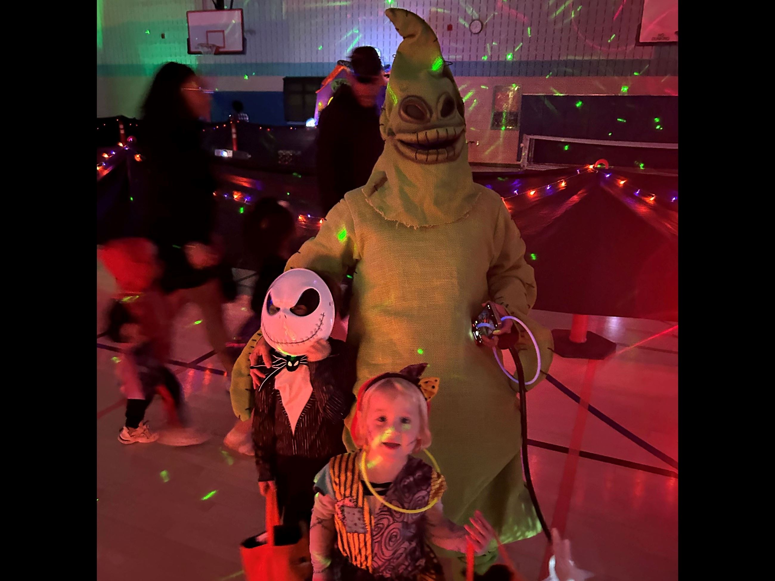 A picture of a family at Spooktacular