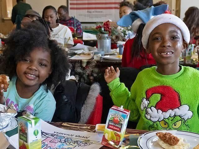 A picture of kids at Breakfast with Santa